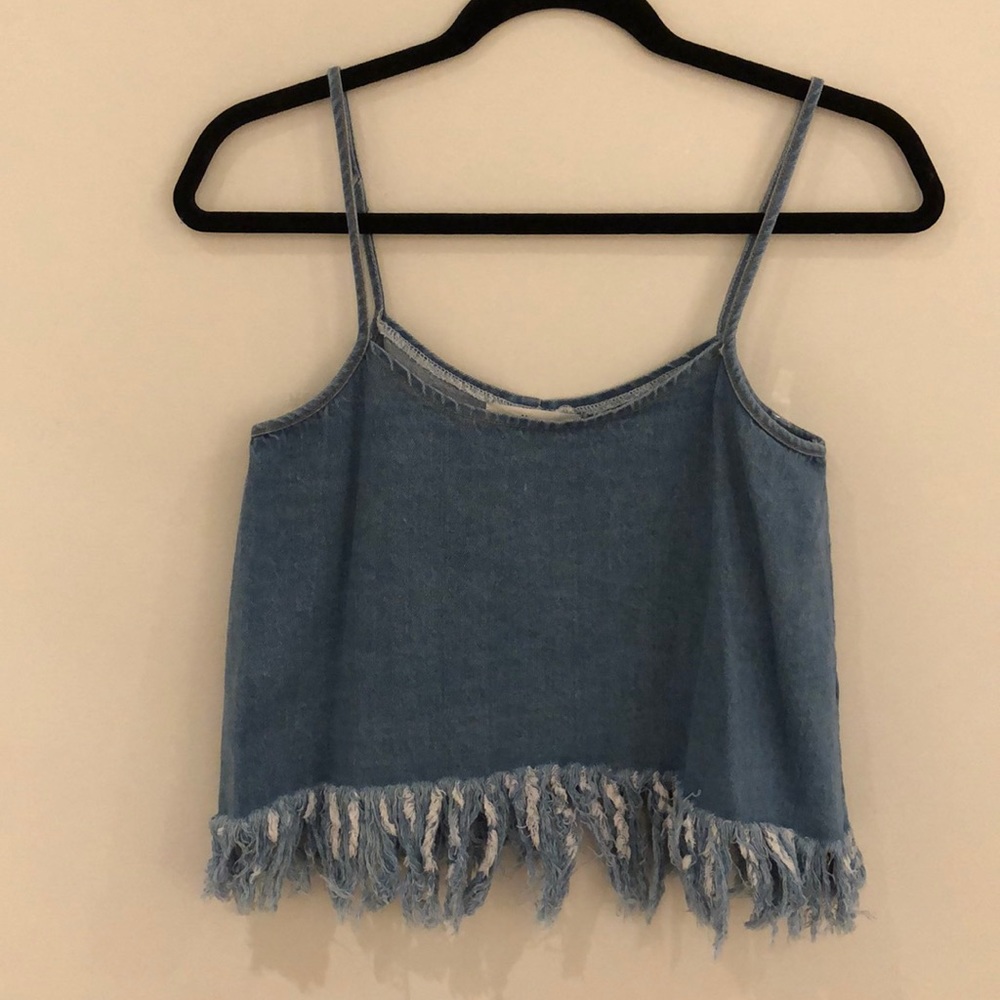 Molly Green denim tank top